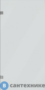 картинка Шторка на ванну DIWO Брянск неподвижная, 70х140, профиль хром глянцевый, прозрачное стекло (583144)