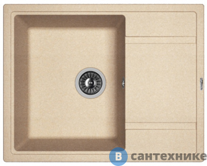 картинка Кухонная мойка FLORENTINA Липси 650, песочный FG (20.125.C0650.107)