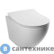 Унитаз подвесной MEER MR-2107mw 490х370х370 мм, безобод., с сиденье ультрат. микролифт, белый мат.