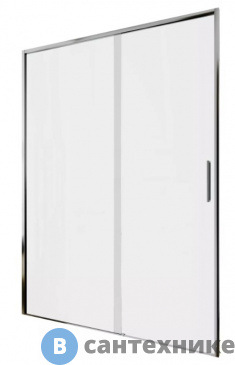 картинка Душевая дверь Aquanet Pleasure Evo 100AE65-N100-CT профиль хром, прозрачное стекло (312532)