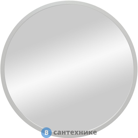 Зеркало Континент Мун белый D 600 в МДФ раме (Б171)