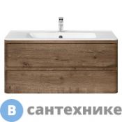 Тумба под раковину Vincea Vico 1000 подвесная, 2 выкатных ящика soft close, V.Oak (VMC-2V100VO)