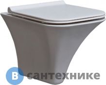 Унитаз подвесной beWash Ladoga безободковый с сиденьем микролифт (54303201 + EVKK540501054)