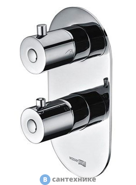 Смеситель WasserKRAFT Berkel 4833 Thermo для ванны и душа латунь, хромоникелевое покрытие