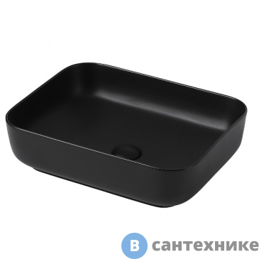 картинка Раковина ABBER Rechteck AC2202MB накладная чёрная матовая