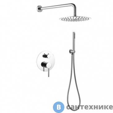 картинка Душевая система ABBER Emotion AF8818 скрытого монтажа без излива, хром