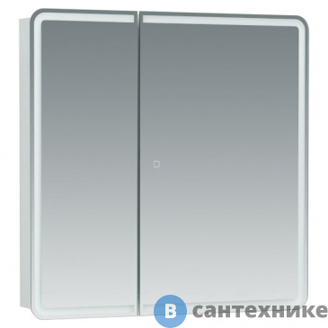 картинка Зеркало-шкаф Aquanet Оптима 70 с LED подсветкой (311861)