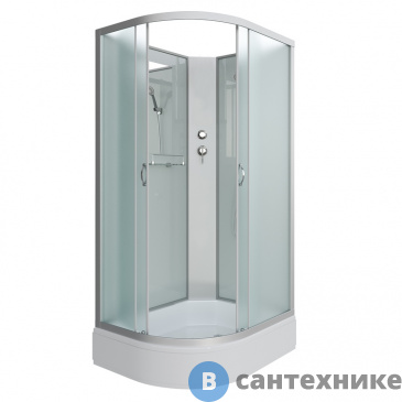картинка Душевая кабина Niagara NG-33184-14RBK (1100х800х2000) средний поддон, стекло матовое