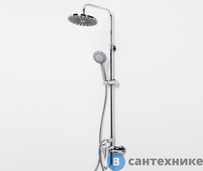 картинка Душевая стойка WasserKRAFT A16601 со смесителем для ванны, 85/115 x 53,5 см латунь, хромоникелевое покрытие