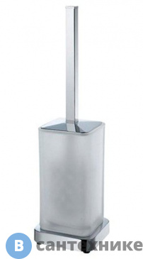 картинка Щетка для унитаза WasserKRAFT K-1037 напольная металл, хромоникелевое покрытие, матовое стекло