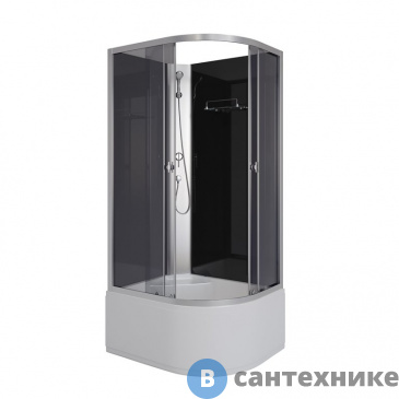 картинка Душевая кабина Niagara Eco E90/80/40L/TN/BK (900х800х1950) 