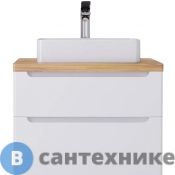 Тумба под раковину Jorno Wood 80 подвесная, белая (Wood.01.80/P/W), без столешницы