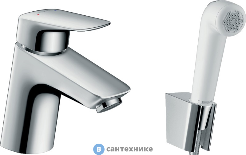 Смеситель Hansgrohe 71290000 Logis для рак. с гиг. душем