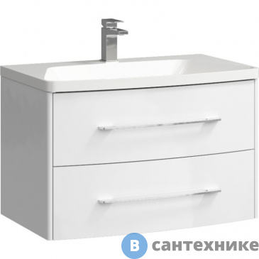 картинка Тумба под раковину Aqwella NERINGA 80 NER0108 (подвесная, белый)