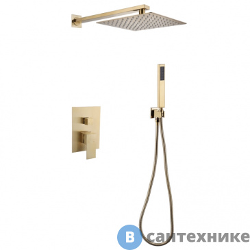 картинка Душевая система ABBER Daheim AF8219G скрытого монтажа без излива, золото матовое