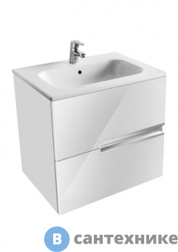 картинка Тумба под раковину Roca VICTORIA NORD ZRU9302730 Ice Edition белый (58,6х55х45)