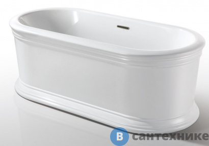 картинка Ванна акриловая AZARIO TOU18090 TOUR свободностоящая, с сифоном и металлической рамой, 1800x900x600 мм