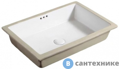 картинка Раковина GID-ceramic Yj832 встраиваемая снизу, белый (500х400х180)