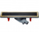 Душевой трап Pestan CONFLUO PREMIUM LINE GOLD WITH BLACK GLASS 13100116 650 мм линейный, чёрное стекло, рамка - позолота 24К