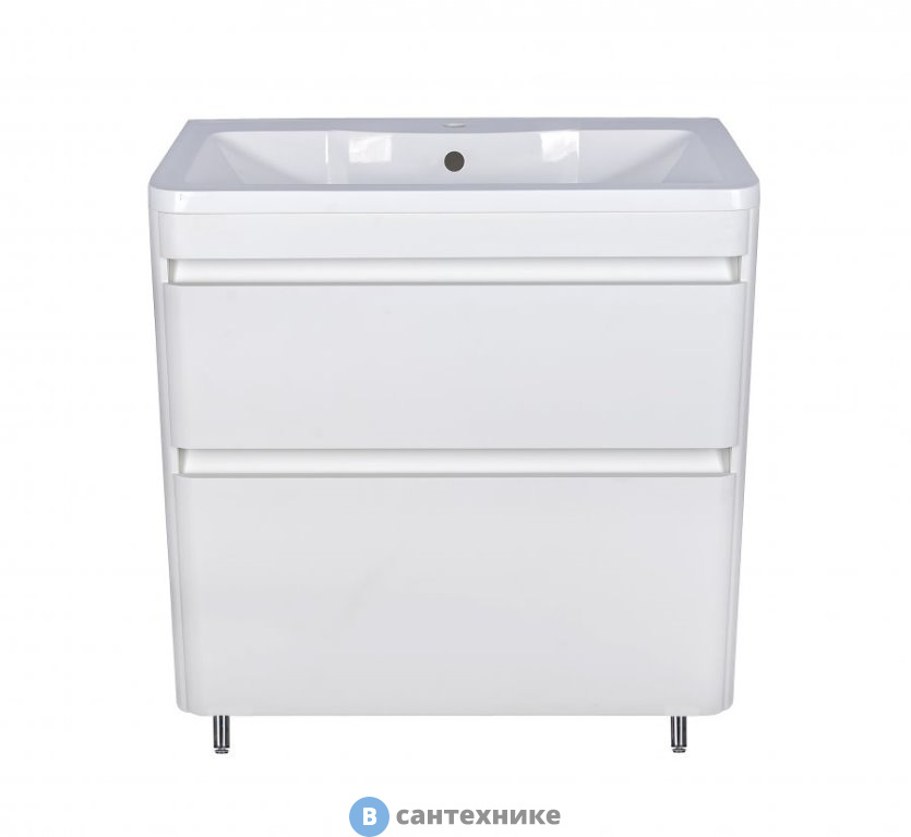 Тумба под раковину Style line Атлантика 60, Люкс антискрейч, напольная PLUS (2000949233000)
