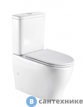 картинка Унитаз с бачком WELTWASSER WW SK ANGERBACH 001 GL-WT белый глянец, с сиденьем дюропласт микролифт