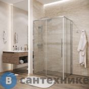 Душевое ограждение Grossman Galaxy (110х100х195) раздвижная (левая), хром, стекло шиншилла (120.K33.01.1110.10.02)