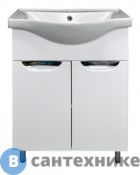 Тумба Loranto Стиль-60 (600*850*280) с раковиной Basic 60 (7060) (CS00070300)