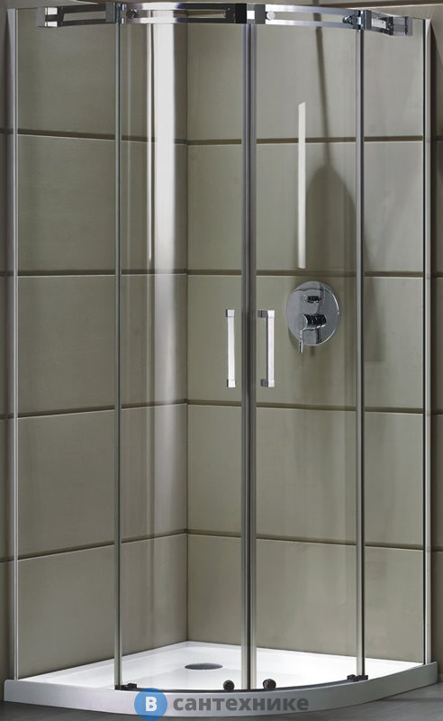 Душевое ограждение Grossman GR-4100 Galaxy 100*100*190 полукруг, двери раздвижные