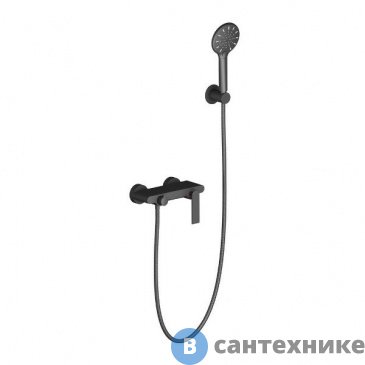 картинка Смеситель Timo Anni 2714/03Y для душа, чёрный матовый