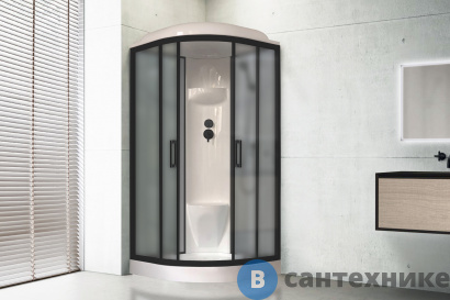 картинка Душевая кабина Royal Bath RB 90HK6-GC-BL 900x900x2170 (серое/матовое) (RB90HK6-GC-BL)