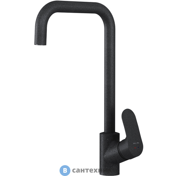 Смеситель AM.PM F8006022 Like, для кухни G-образный излив, чёрный