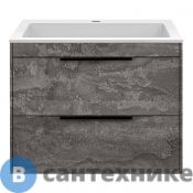 Тумба под раковину Vincea Chiara 2D 600 подвесная, 2 выкатных ящика soft-close, G.Stone (VMC-2C2600GS)
