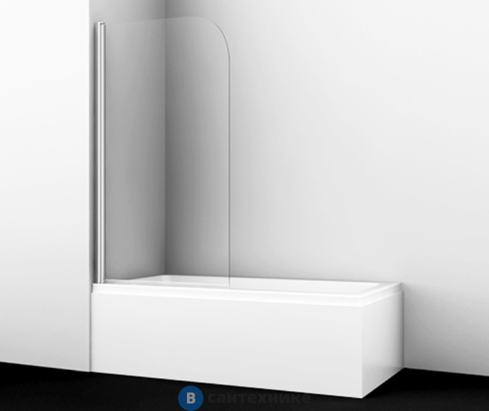 Стеклянная шторка для душа WasserKRAFT Leine 35P01-80, распашная, одностворчатая