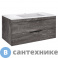 картинка Тумба под раковину Vincea Chiara 2D 1000 подвесная, 2 выкатных ящика soft-close, G.Stone (VMC-2C2100GS)