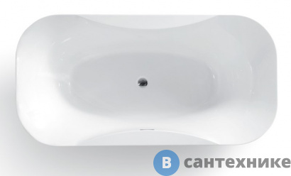 картинка Ванна акриловая AZARIO BORDEAUX BOR18090 свободностоящая, с сифоном и металлической рамой, 1800x900x600 мм