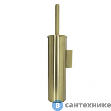 картинка Щетка WasserKRAFT K-1087BRUSHED GOLD для унитаза подвесная