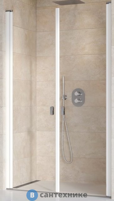 Душевая дверь Ravak Chrome CSDL2-100 белый+стекло Transparent (0QVAC10LZ1)