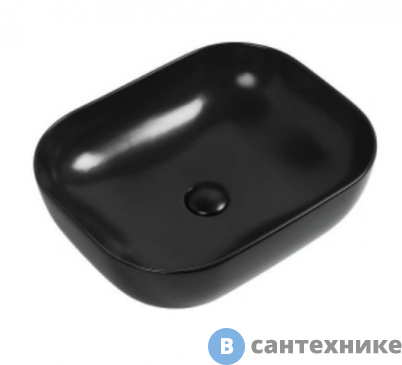 картинка Раковина Art & MAX AM110-T-MB керамическая накладная, чёрный матовый
