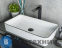 картинка Раковина накладная GID-ceramic Nc9399 белый / черный (600х340х110)