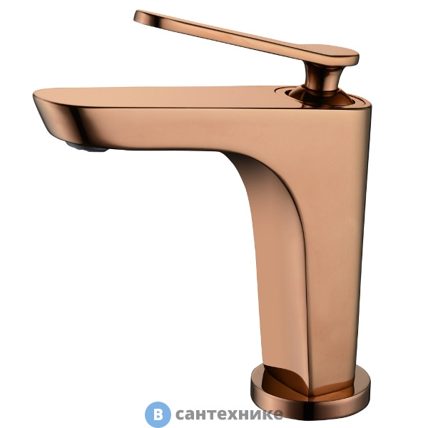 Смеситель ABBER Zeitlos AF8909RG для раковины, розовое золото