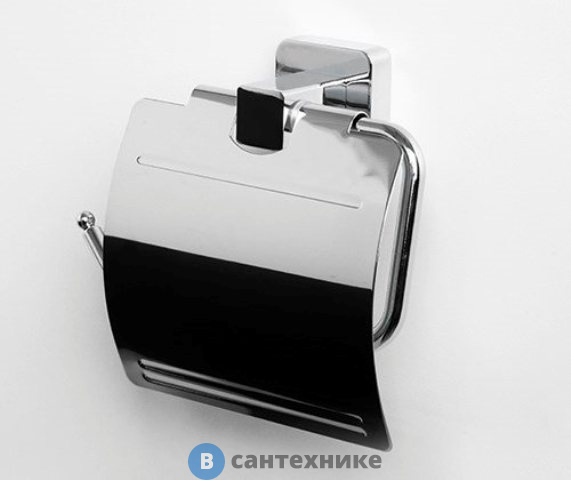 Держатель туалетной бумаги WasserKRAFT Lippe K-6525 с крышкой металл, хромоникелевое покрытие