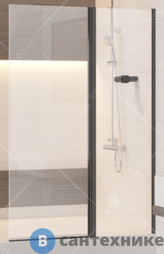 картинка Шторка на ванну RGW SC-11-B 100*140 чёрный/прозрачное/6 мм (99-100 Easy) (03111110-14)