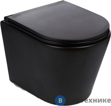 картинка Унитаз с инсталляцией WELTWASSER и кнопкой смыва (BAMBERG 545 + SALZBACH 043 MT-BL + BAMBERG BL)