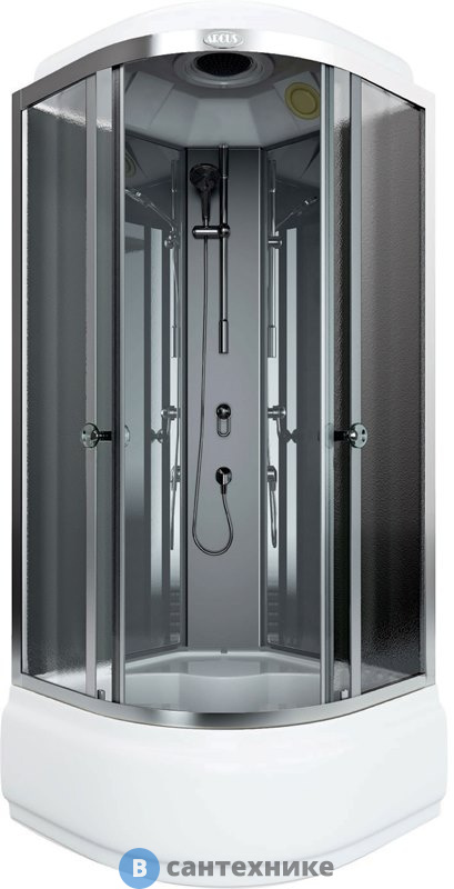 Душевая кабина Arcus AS-111-9 (90x90) тон. стекло, высокий поддон