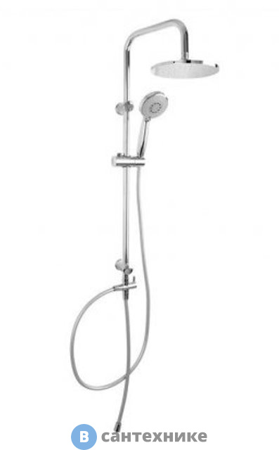 Душевая стойка Aquanet Passion R круглый верх. душ пластик 200 мм, без смесителя (212270)