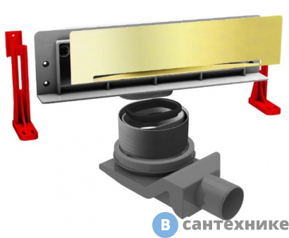 картинка Душевой лоток Pestan Confluo Premium Wall Gold 13100061