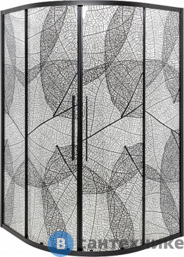 картинка Душевое ограждение Deto HB 80 Black, без поддона