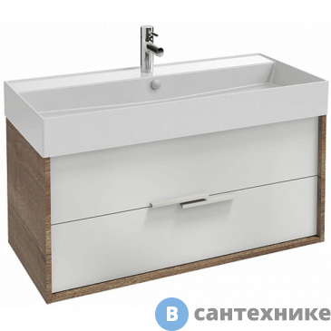 картинка Тумба под раковину Jacob Delafon VIVIENNE EB1585-E52-S08 с 2 ящиками без ручек, 100 см, корпус дуб