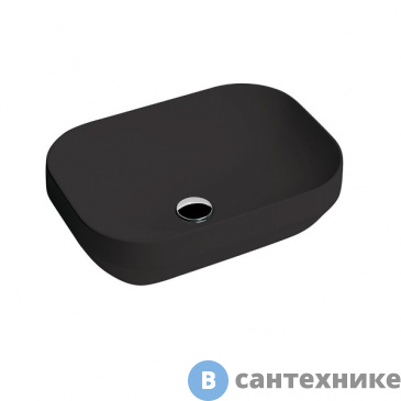 картинка Раковина AXA Decus 8520007 накладная прямоугольная 500х350х150 мм, Black Matt