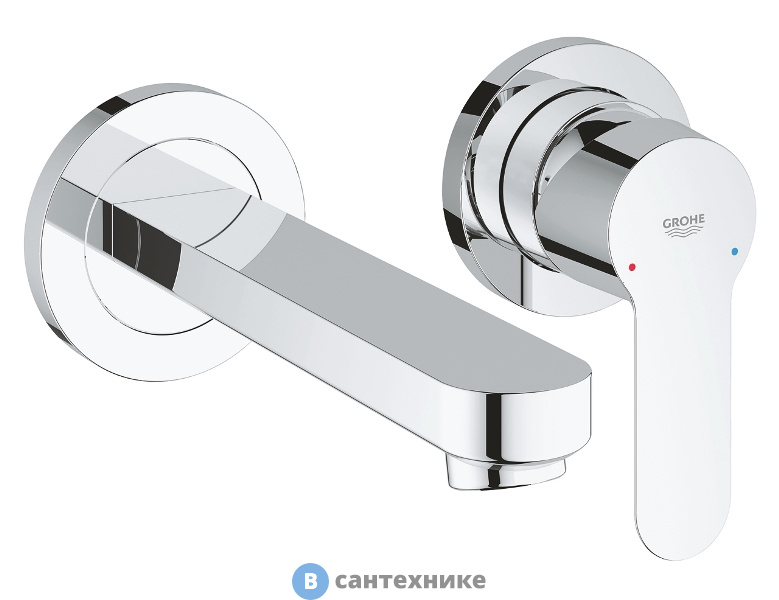 Смеситель Grohe 20474000 BauEdge для раковины на 2-отв.